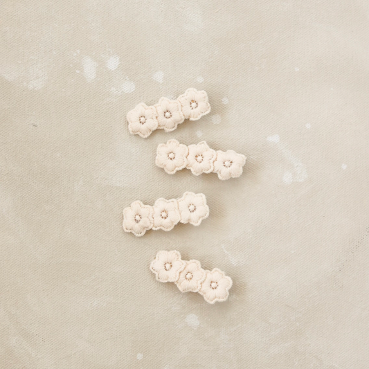 Fabric Flower Clips