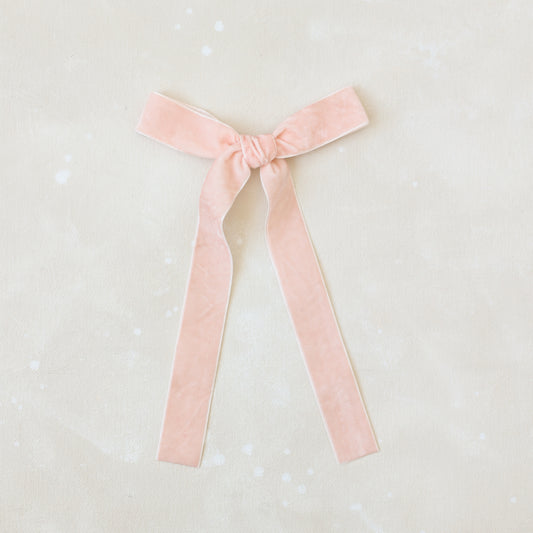 Oversized Sunday Bow Clip // Blush