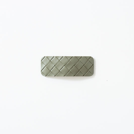 Woven Leather Snap Clip // Landscape