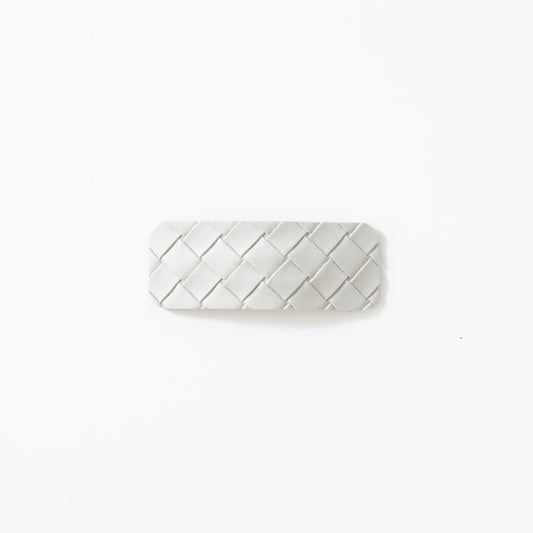 Woven Leather Snap Clip // Windswept